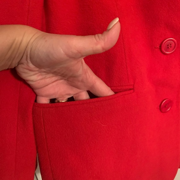 Express Y2K 90’s red oversized wool blazer. - Picture 3 of 5